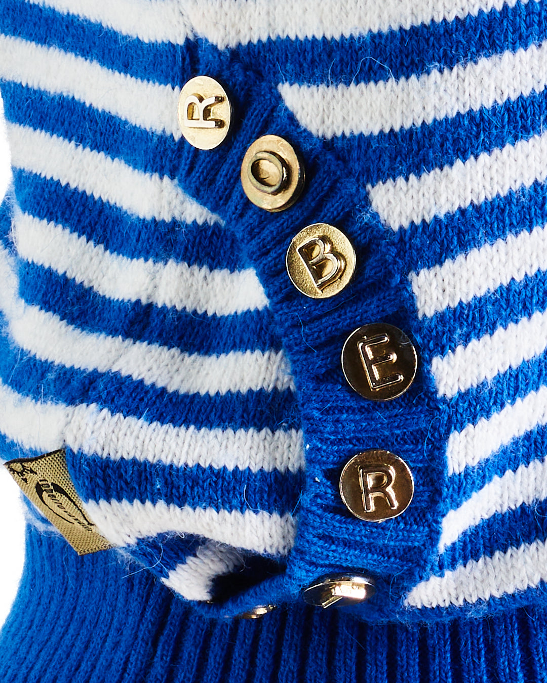 Blue and White Striped Roberto Cavalli Vest