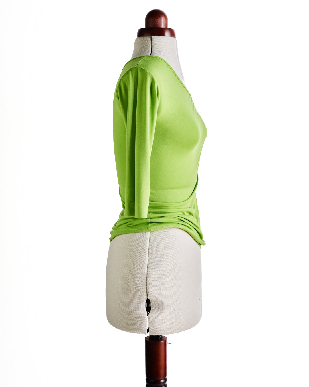 Unsigned One-Shoulder Green Long-Sleeve Top