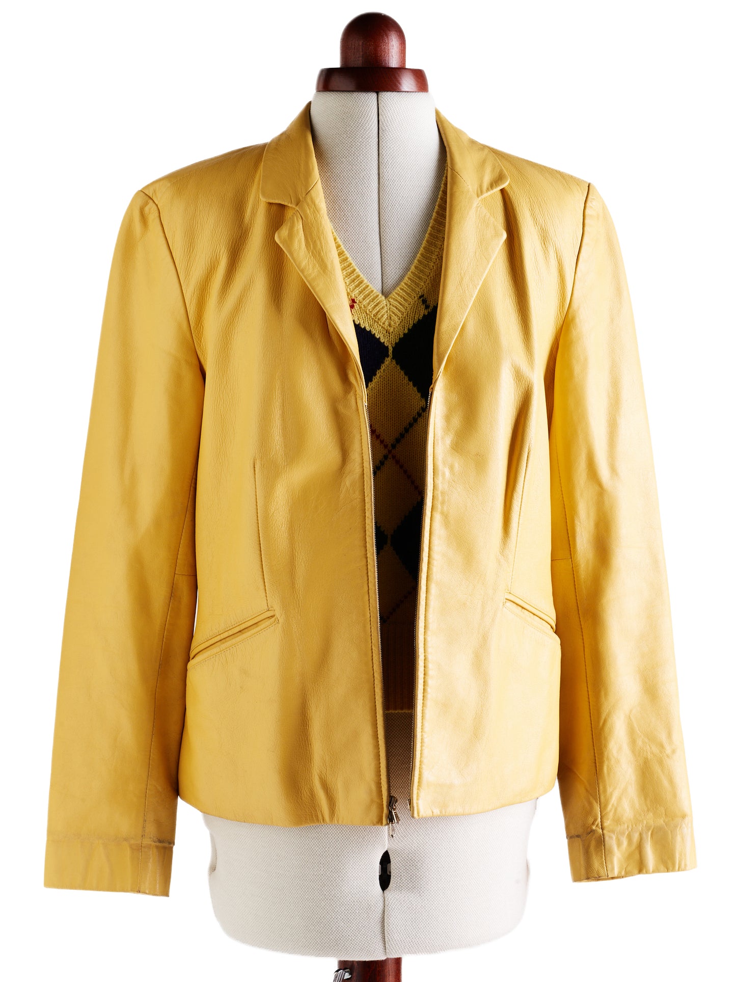 Yellow Ann Taylor Leather Jacket