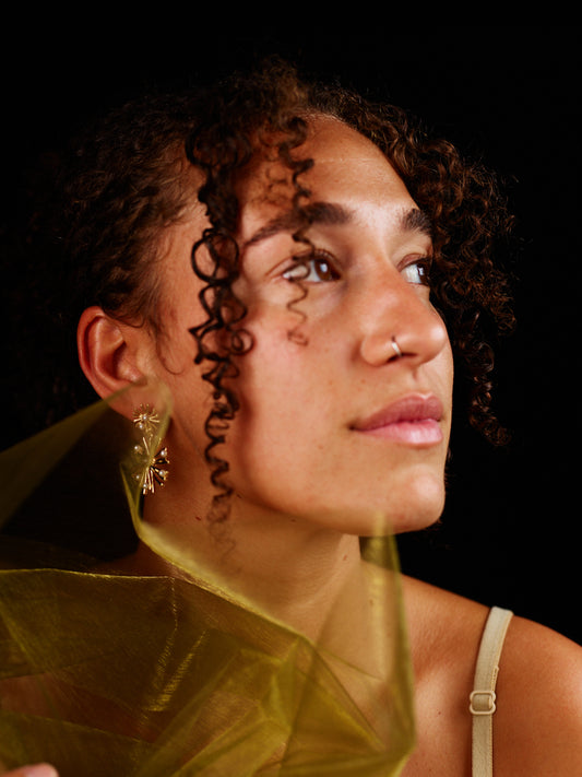 Unsigned Art Deco Firework Earrings