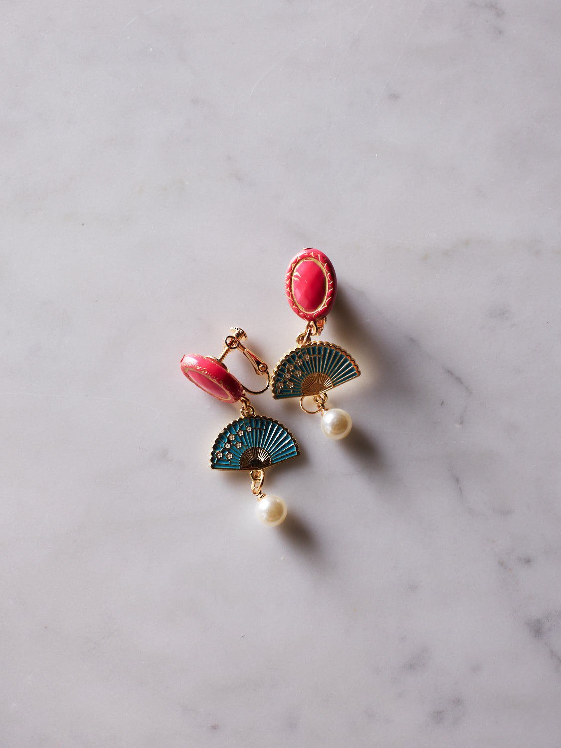 Unsigned Art Deco Multicolour Earrings